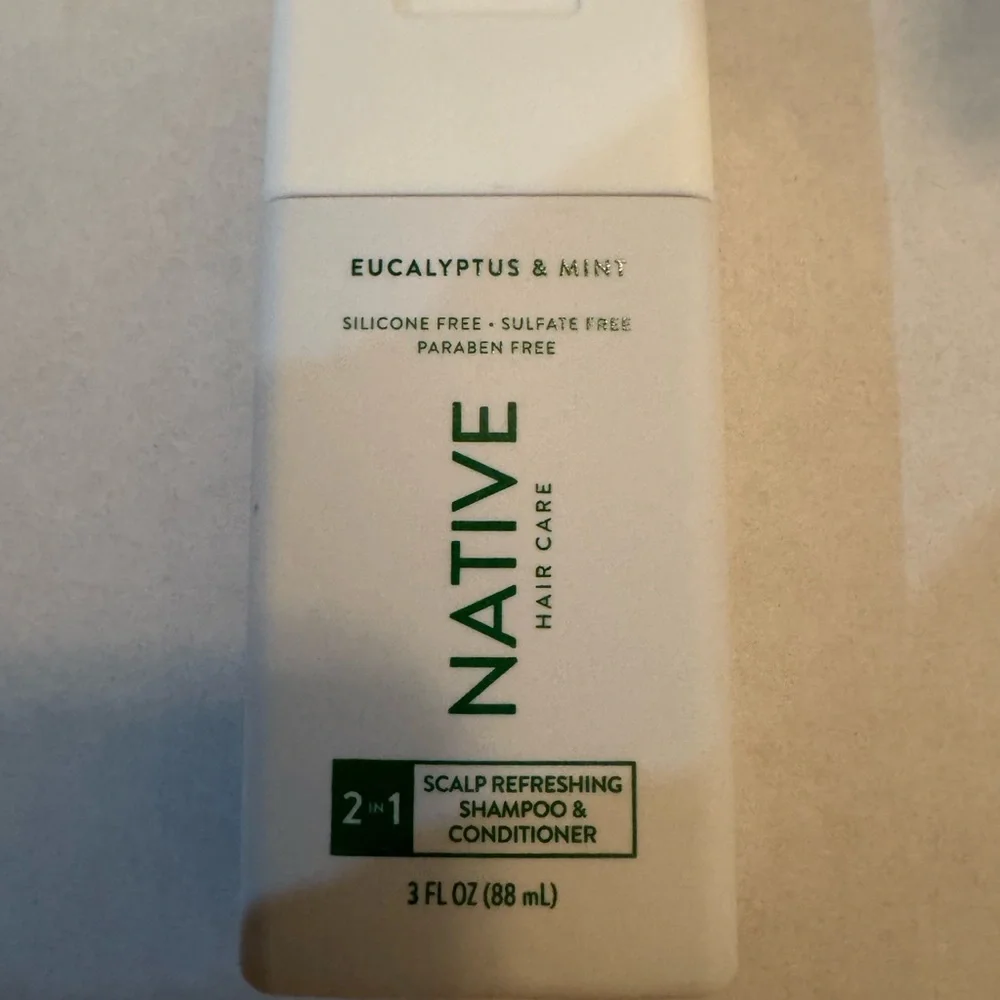 6 NATIVE Eucalyptus & Mint Mini 2N1 3 oz Scalp Refreshing Shampoo & Conditioner